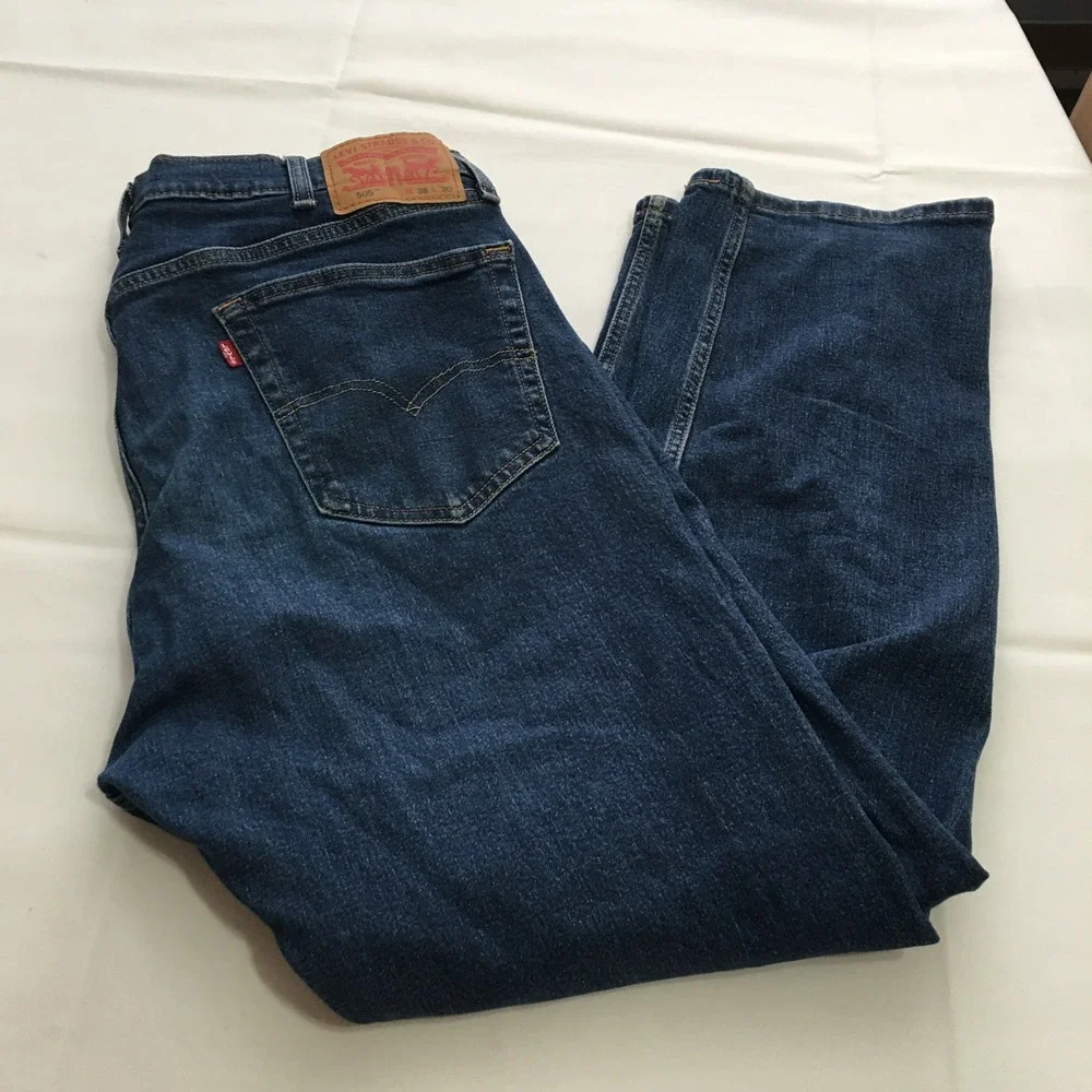 Levi's 505 Regular Fit Jeans Mens 38x30 Blue Straight Leg